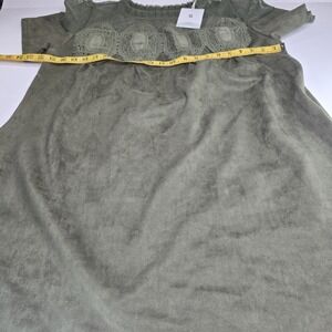 QVC Dress Green Army Lace Detail At The Top Boho.  A12